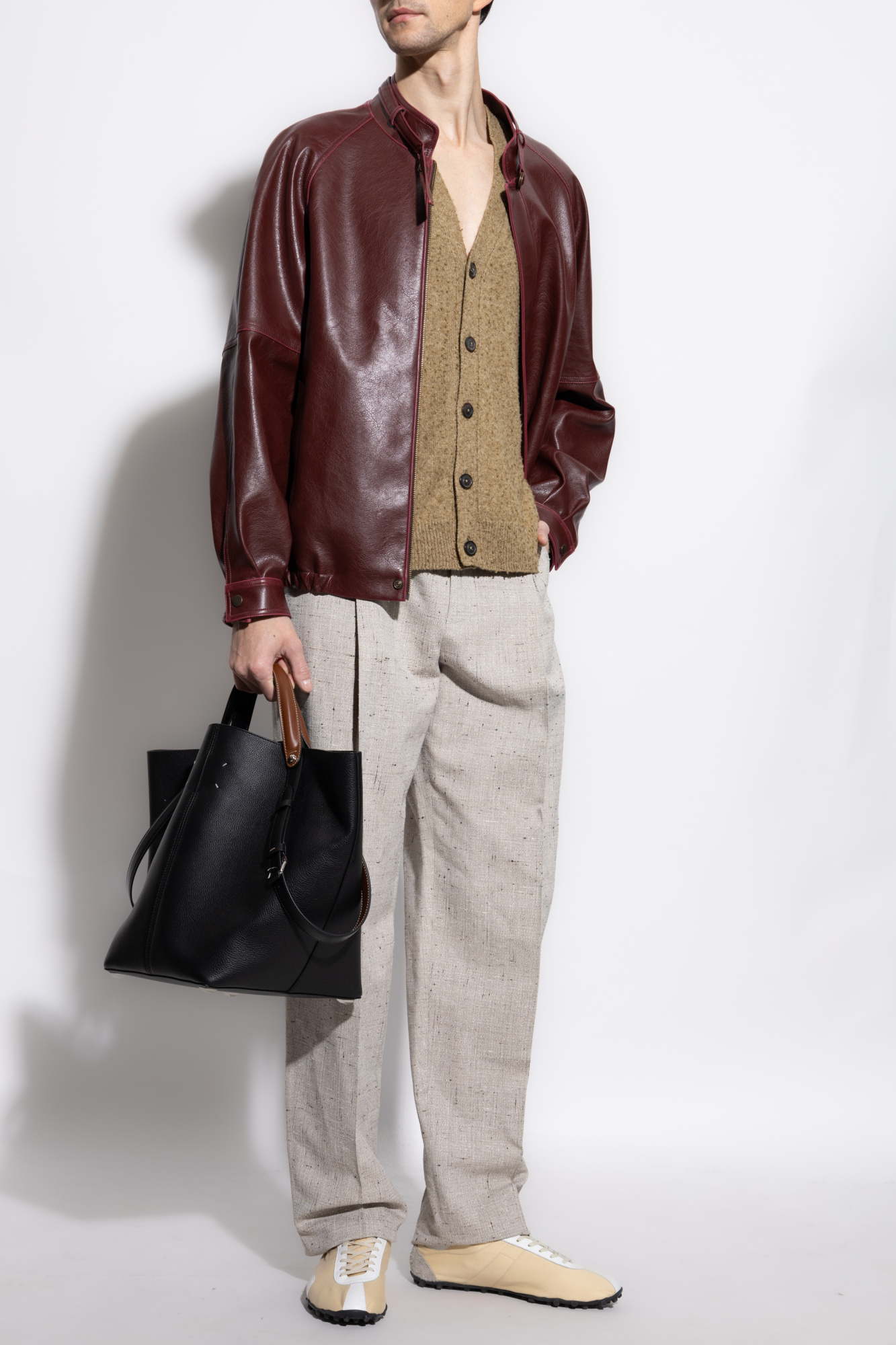 MM6 Maison Margiela Jacket made of eco leather with a stand MM6 Maison Margiela Jacket made of eco leather with a stand